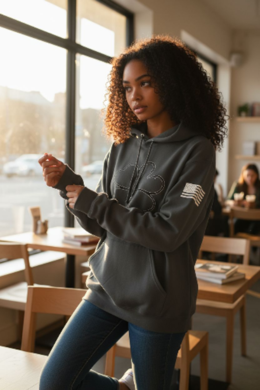 Luck Lines Pull Over Hoodie