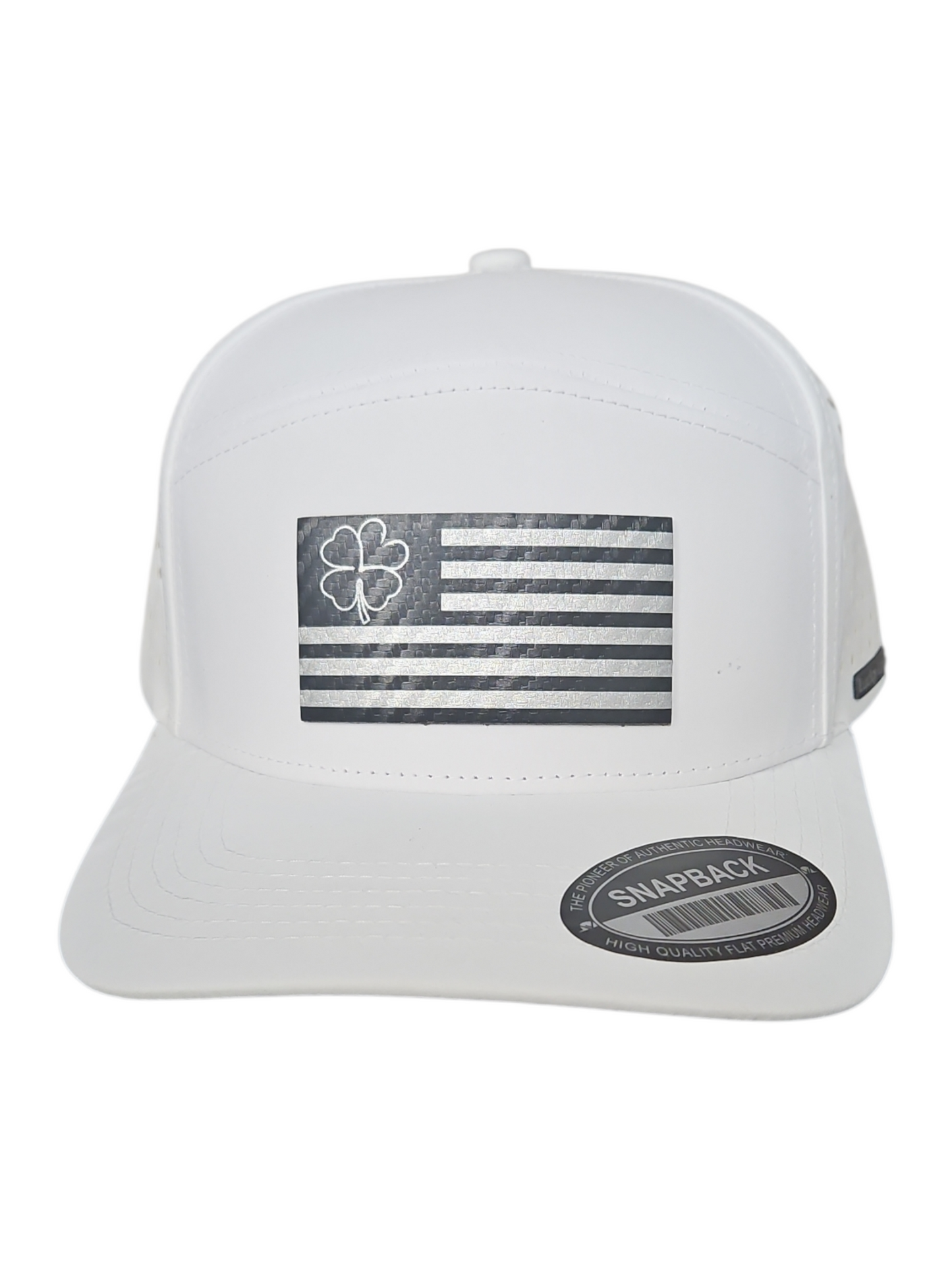 Patriotic Black & Silver 6 Panel Lazer Cut