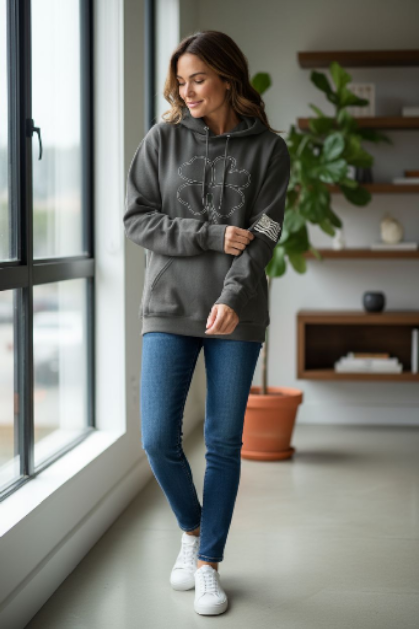 Luck Lines Pull Over Hoodie