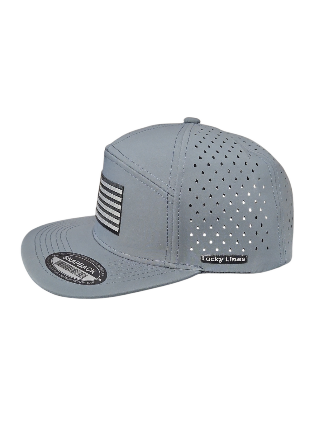 Patriotic Black & Silver 7 Panel Lazer Cut
