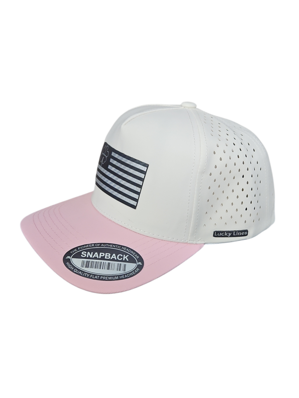 Patriotic Black & Silver 5 Panel Lazer Cut